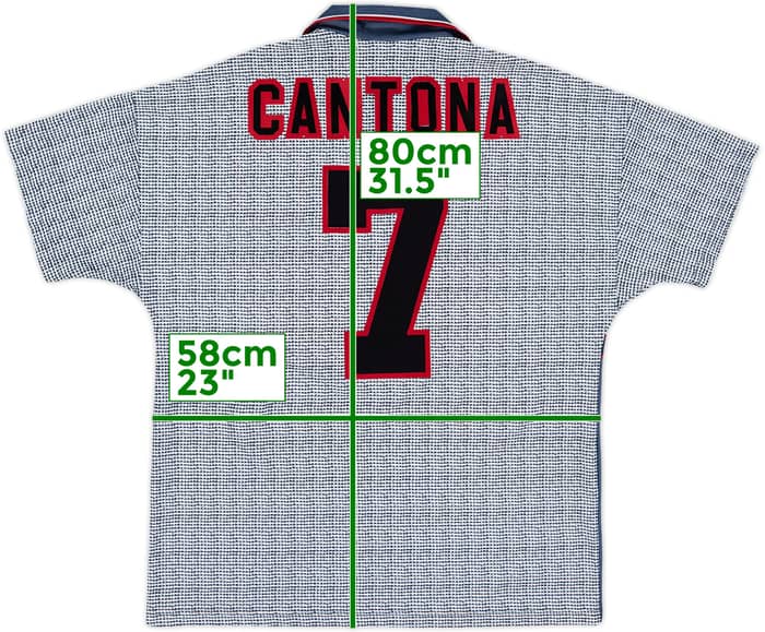1995-96 Manchester United Away Shirt Cantona #7 - 9/10 - (L)