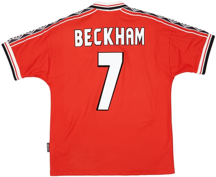 1998-00 Manchester United Home Shirt Beckham #7 - 5/10 - (M)