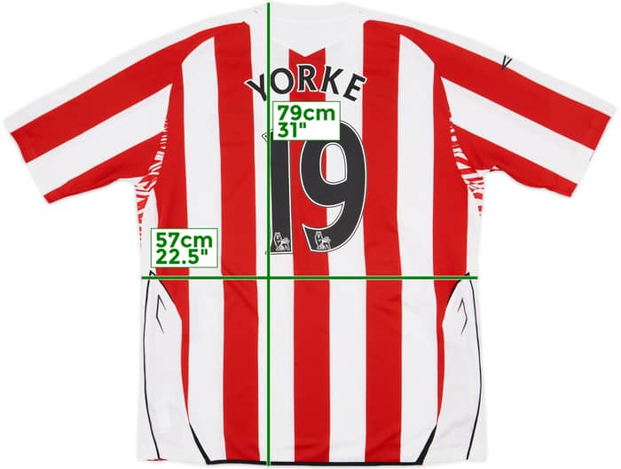 2007-08 Sunderland Home Shirt Yorke #19 - 7/10 - (XL)