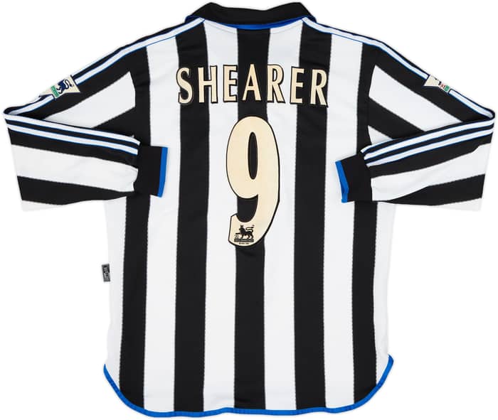 2000-01 Newcastle Home L/S Shirt Shearer #9 - 5/10 - (L)