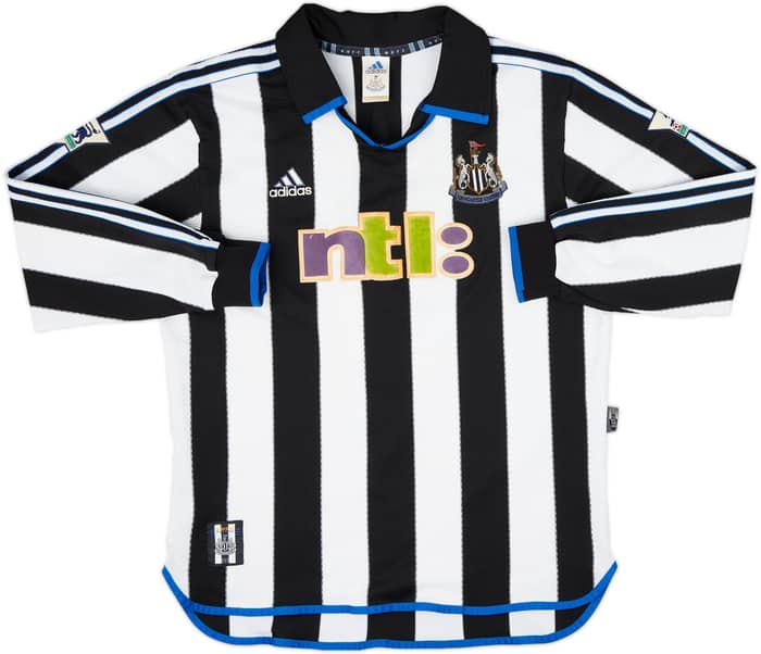 2000-01 Newcastle Home L/S Shirt Shearer #9 - 5/10 - (L)