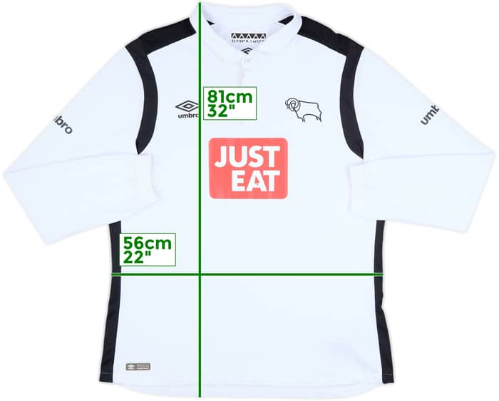 2016-17 Derby County Home L/S Shirt - 7/10 - (XL)