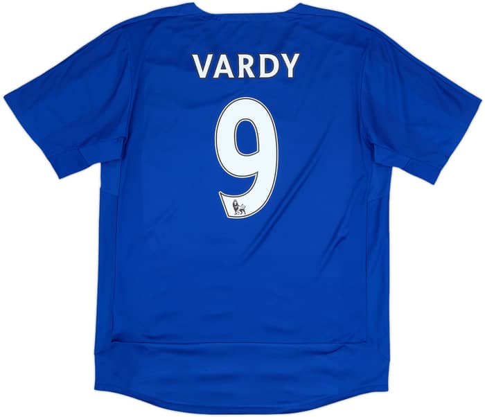 2015-16 Leicester Home Shirt Vardy #9 - 8/10 - (L)