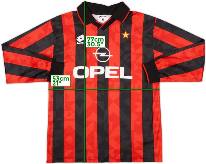 1994-95 AC Milan Home L/S Shirt - 9/10 - (L)