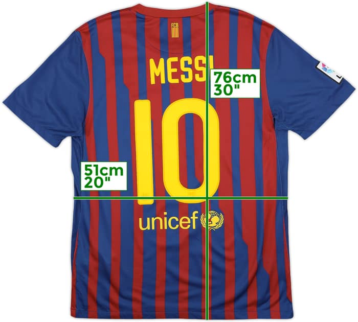 2011-12 Barcelona Home Shirt Messi #10 - 7/10 - (M)
