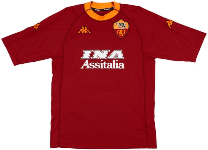 2000-01 Roma Home Shirt Totti #10 - 8/10 - (XL)