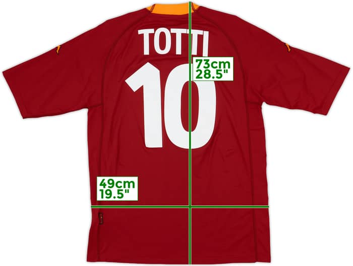 2000-01 Roma Home Shirt Totti #10 - 8/10 - (XL)