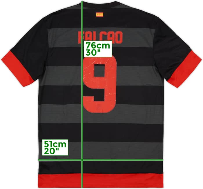 2012-13 Atletico Madrid Away Shirt Falcao #9 - 7/10 - (M)