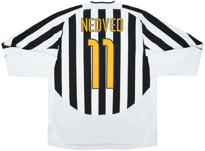 2003-04 Juventus Home L/S Shirt Nedved #11 - 6/10 - (XL)