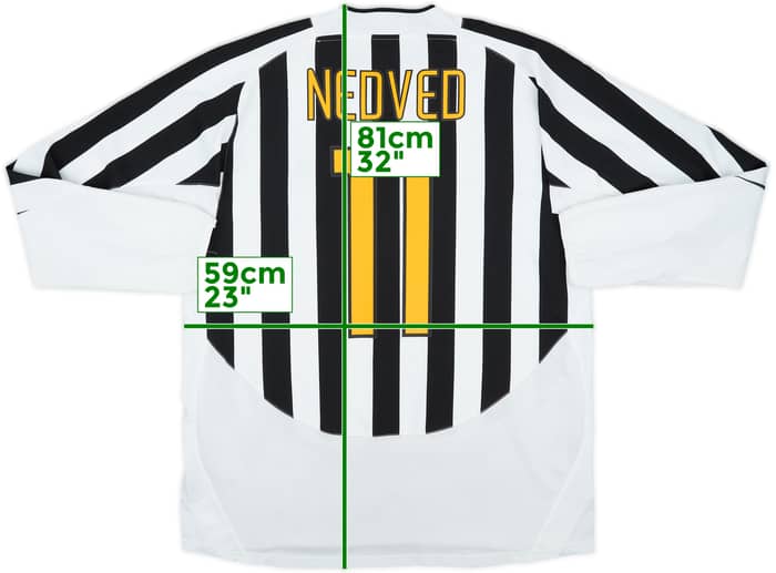 2003-04 Juventus Home L/S Shirt Nedved #11 - 6/10 - (XL)