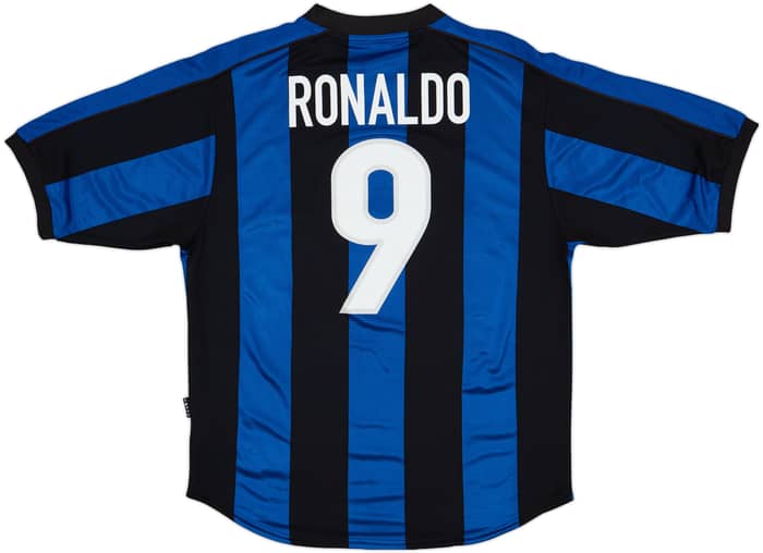1999-00 Inter Milan Home Shirt Ronaldo #9 - 8/10 - (M)