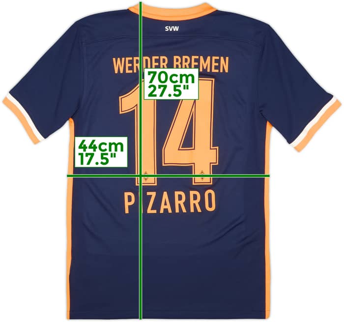 2015-16 Werder Bremen Away Shirt Pizzaro #14 - 10/10 - (S)