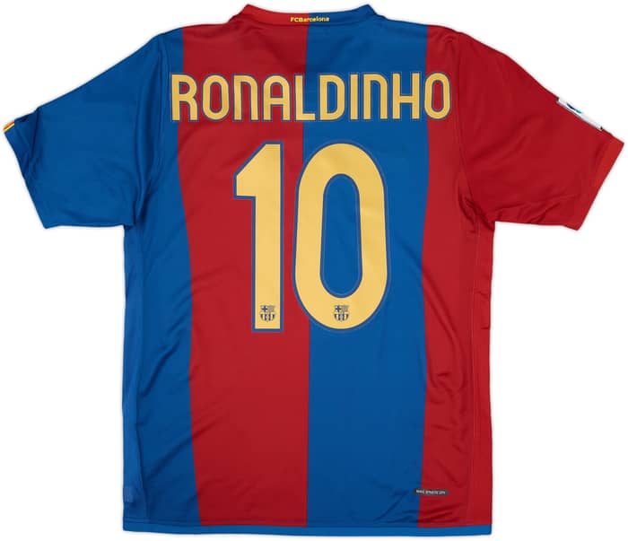 2006-07 Barcelona Home Shirt Ronaldinho #10 - 9/10 - (S)