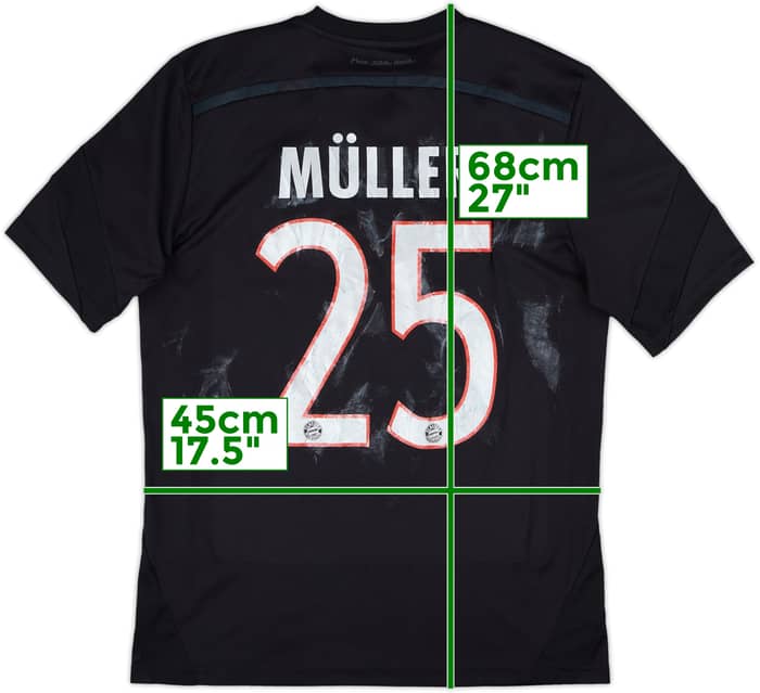 2014-15 Bayern Munich Third Shirt Muller #25 - 4/10 - (XL.Boys)