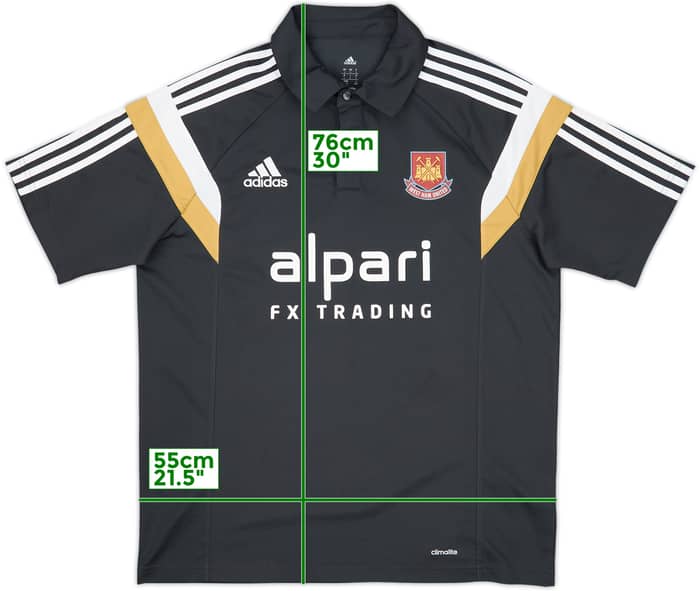 2014-15 West Ham adidas Polo Shirt - 9/10 - (L)