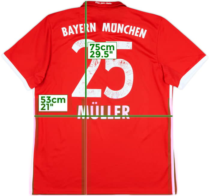 2016-17 Bayern Munich Home Shirt Muller #25 - 4/10 - (L)