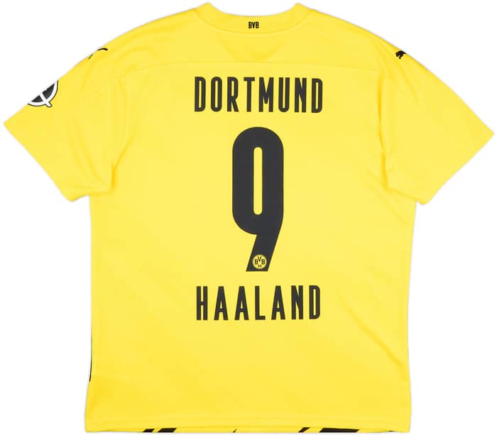 2020-21 Borussia Dortmund Home Shirt Haaland #9 - 9/10 - (L)