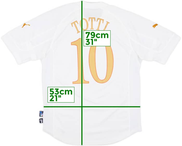 2004-06 Italy Away Shirt Totti #10 - 7/10 - (L)