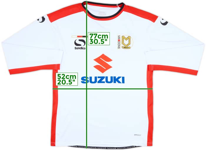 2014-15 MK Dons Home L/S Shirt - 9/10 - (M)
