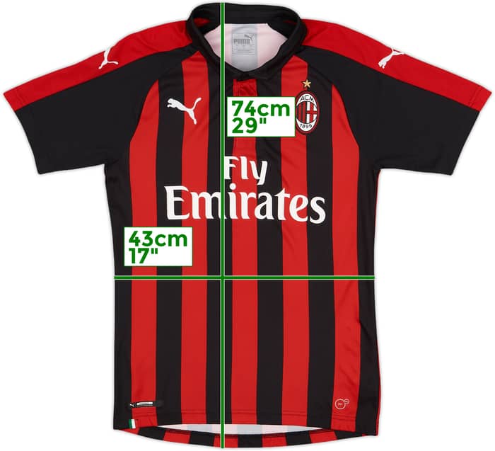 2018-19 AC Milan Home Shirt - 9/10 - (S)