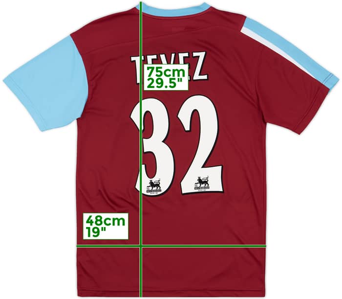 2005-07 West Ham Home Shirt Tevez #32 - 7/10 - (S)