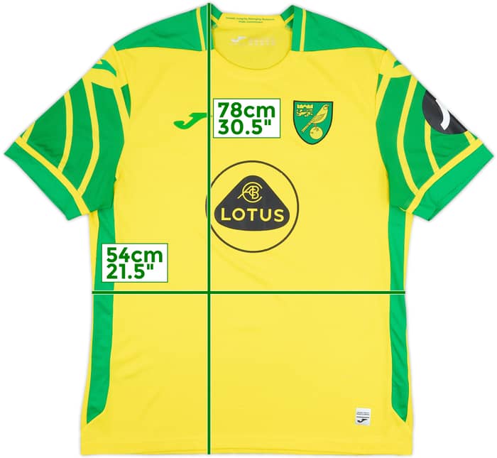 2021-22 Norwich Home Shirt - 6/10 - (XL)