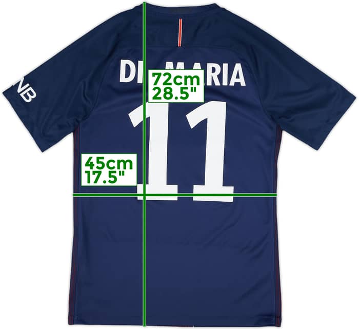 2016-17 Paris Saint-Germain Home Shirt Di Maria #11 - 8/10 - (S)