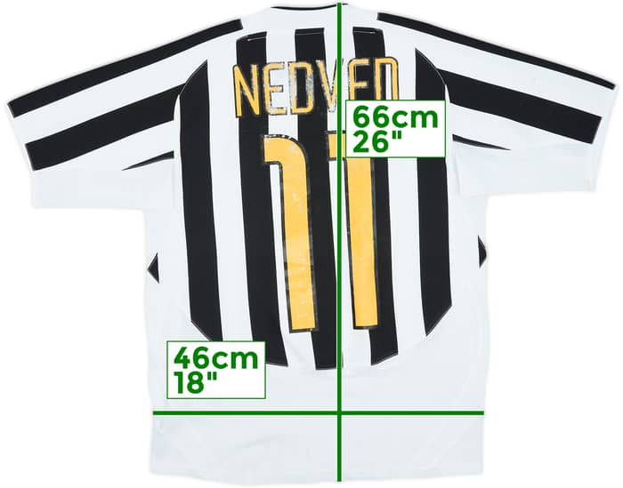 2003-04 Juventus Home Shirt Nedved #11 - 4/10 - (XL.Boys)