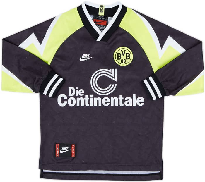 1995-96 Borussia Dortmund Away L/S Shirt - 6/10 - (S.Boys)