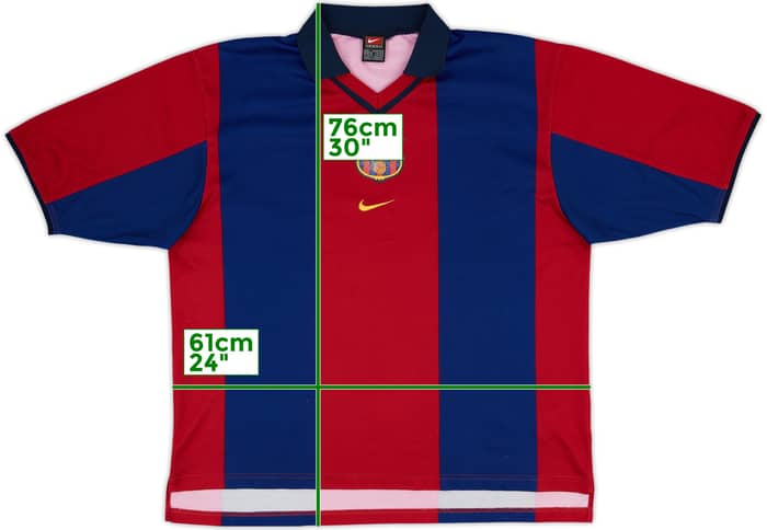2000-01 Barcelona Basic Home Shirt - 4/10 - (L)