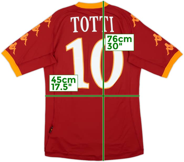 2010-11 Roma Home Shirt Totti #10 - 7/10 - (M)