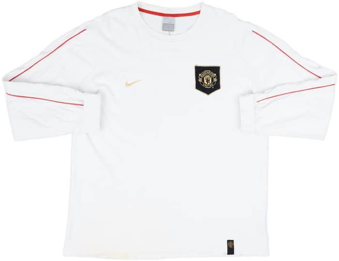2008-09 Manchester United Nike Cotton L/S Tee - 7/10 - (L)