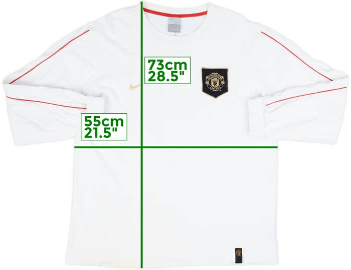 2008-09 Manchester United Nike Cotton L/S Tee - 7/10 - (L)