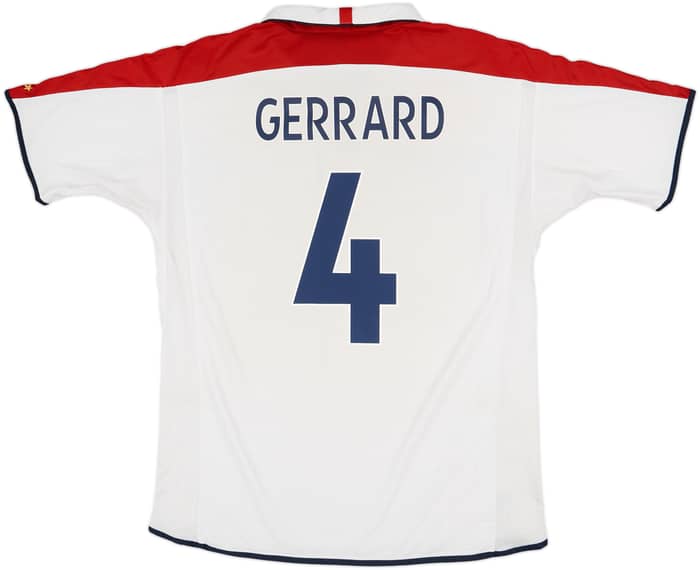 2003-05 England Home Shirt Gerrard #4 - 5/10 - (XL)