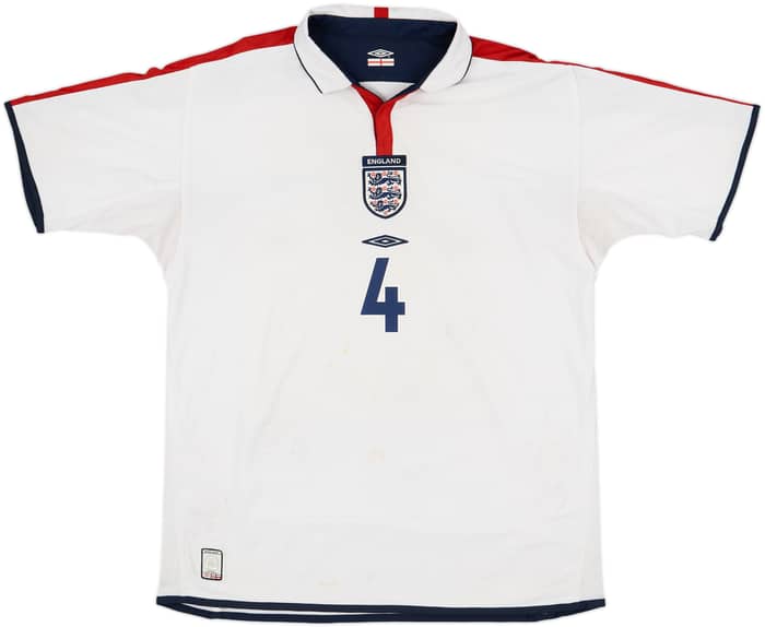 2003-05 England Home Shirt Gerrard #4 - 5/10 - (XL)