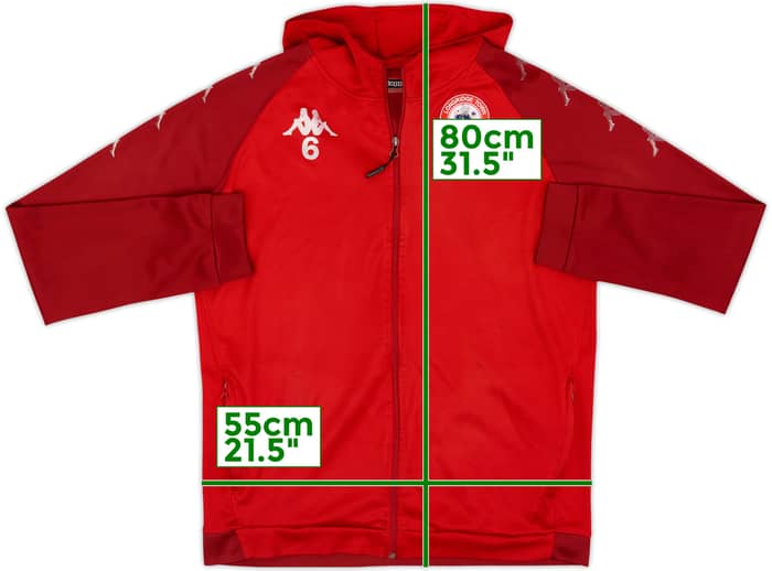 2020-21 Longridge Town Kappa Player Issue Hooded Track Jacket #6 - 5/10 - (XL)