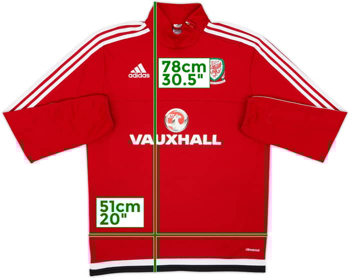 2016-17 Wales adidas 1/4 Zip Drill Top - 8/10 - (M)