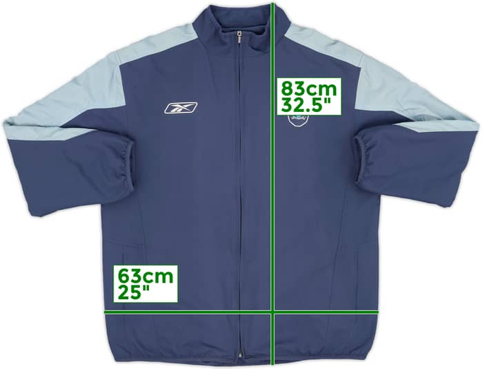 2004-05 Manchester City Reebok Reversible Fleece Jacket - 7/10 - (XL)