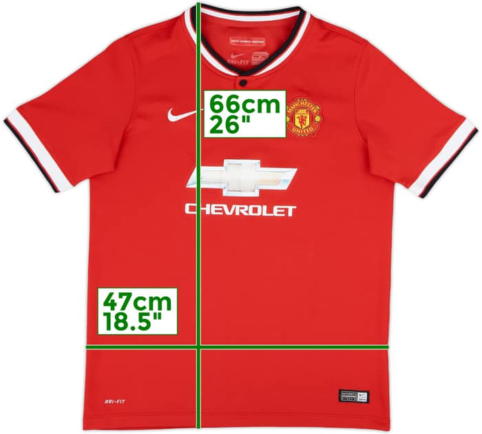 2014-15 Manchester United Home Shirt - 5/10 - (XL.Boys)