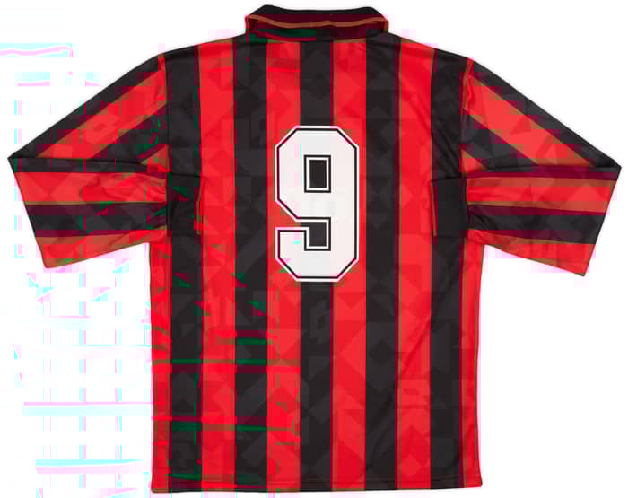 1993-94 AC Milan Home L/S Shirt #9 - 7/10 - (M)