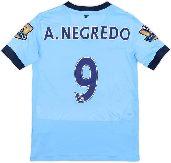 2014-15 Manchester City Home Shirt A. Negredo #9 - 3/10 - (S.Boys)