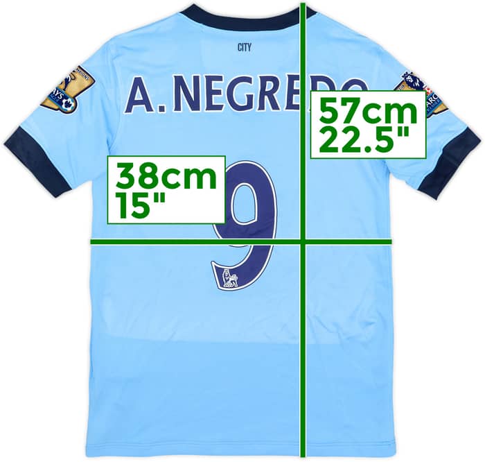 2014-15 Manchester City Home Shirt A. Negredo #9 - 3/10 - (S.Boys)