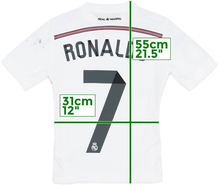 2014-15 Real Madrid Home Shirt Ronaldo #7 - 6/10 - (S.Boys)
