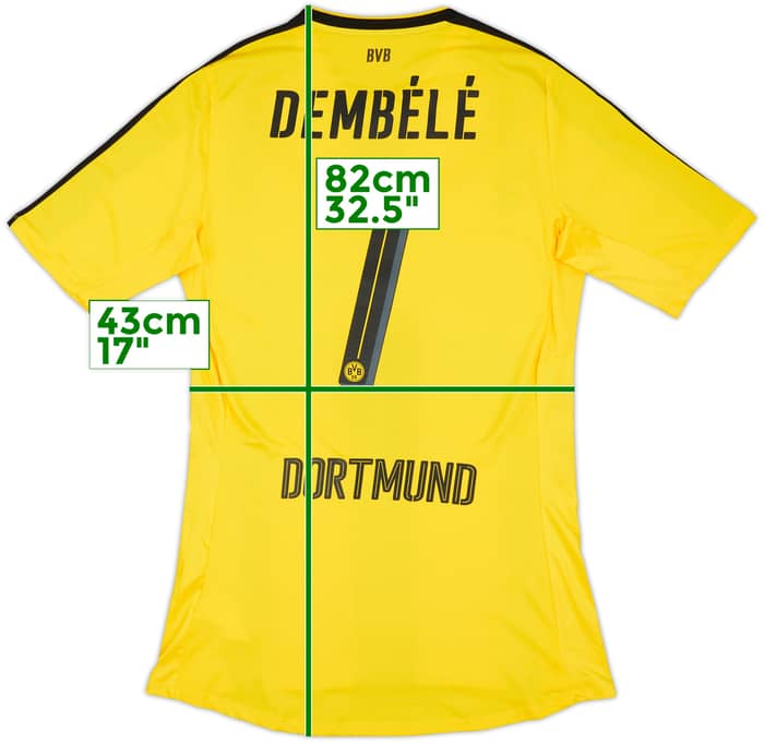 2016-17 Borussia Dortmund Authentic Home Shirt (ACTV Fit) Dembele #7 - 10/10 - (XL)