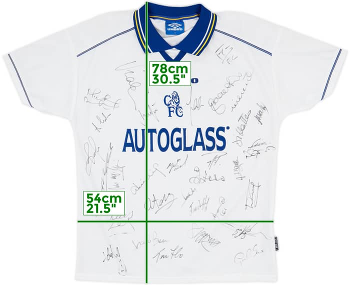 1998-00 Chelsea Squad Signed Away Shirt - 10/10 - (L)