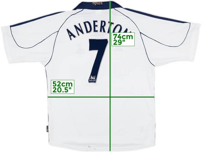 1999-01 Tottenham Home Shirt Anderton #7 - 5/10 - (M)