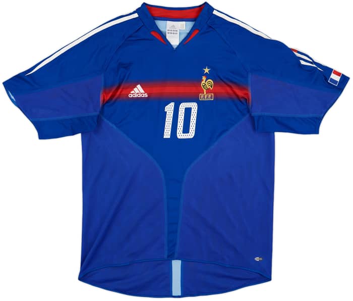 2004-06 France Home Shirt Zidane #10 - 9/10 - (L)