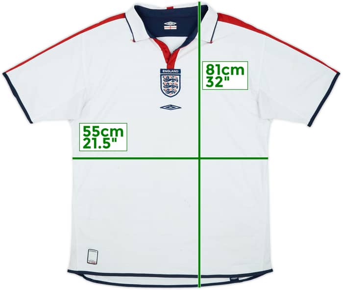 2003-05 England Home Shirt - 4/10 - (XL)