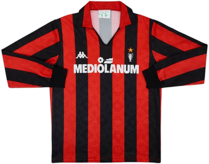 1989-90 AC Milan Home L/S Shirt - 6/10 - (M)