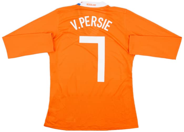 2008-10 Netherlands Home L/S Shirt V.Persie #7 - 9/10 - (Women's L)